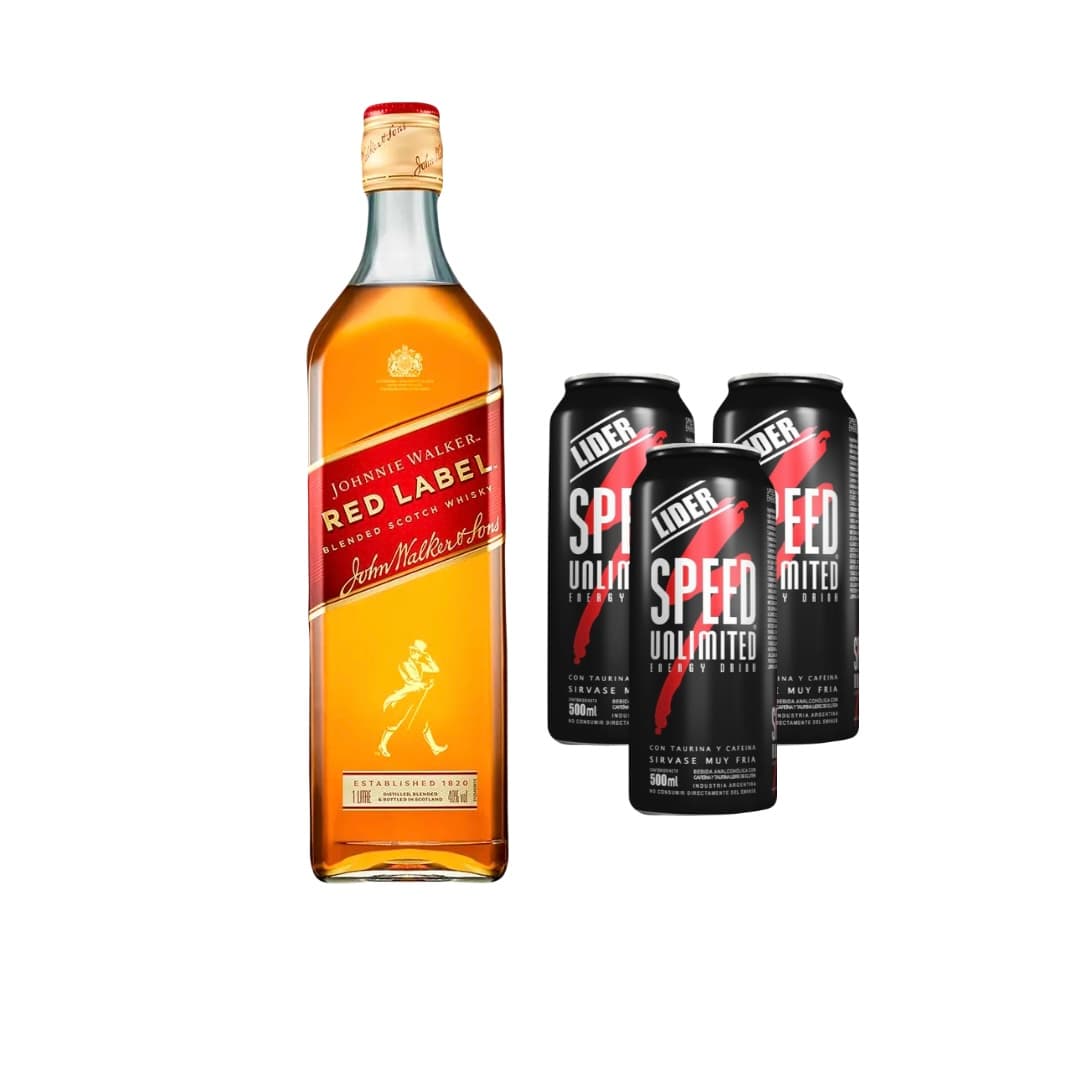 Combo Red label 1lt + 3 speed xl